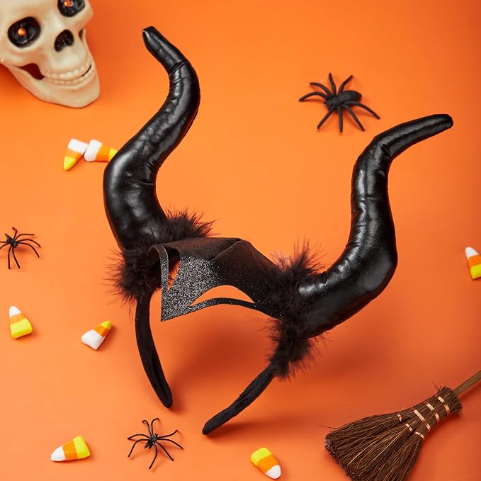 JOYIN Black Devil Horns Headband - Halloween Costume Accessory - Image 6