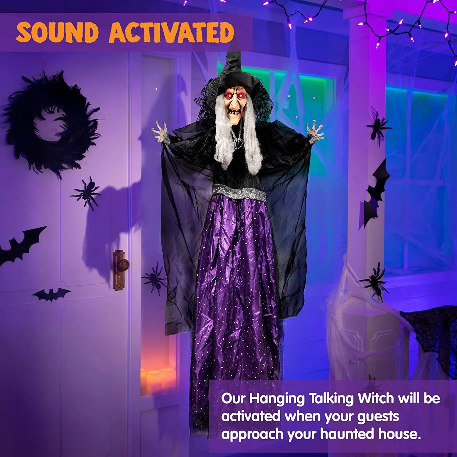 47in Animated Hanging Witch - Image 2