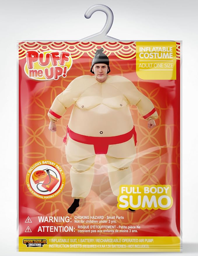 JOYIN Adult Inflatable Sumo Costume - Funny Full Body Blow Up Suit - Image 6