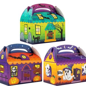 3D Halloween House Cardboard Treat Boxes