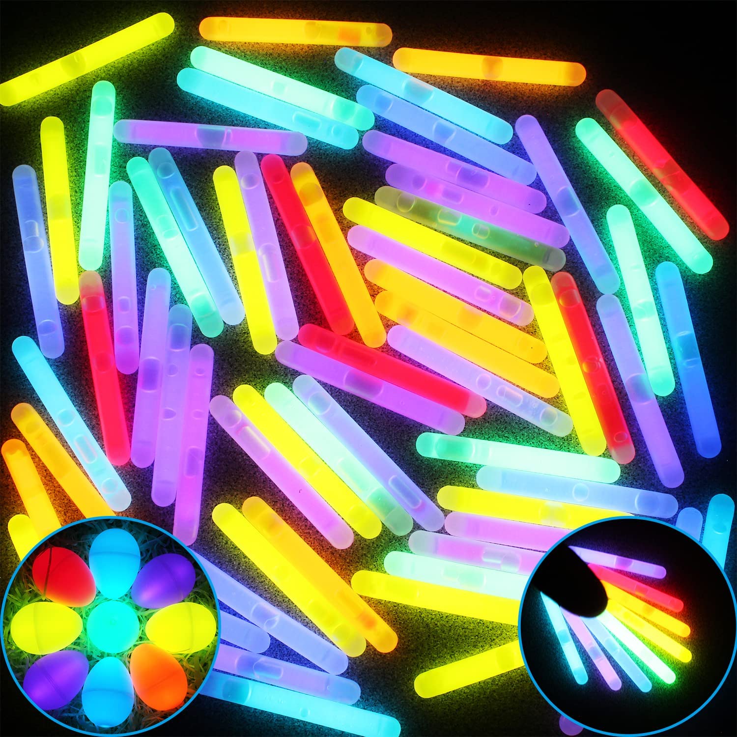 200 Pcs Mini Glow Sticks Bulk With 8 Colors
