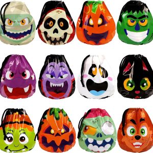 Big Head Drawstring Goody Bags, 60 Pack