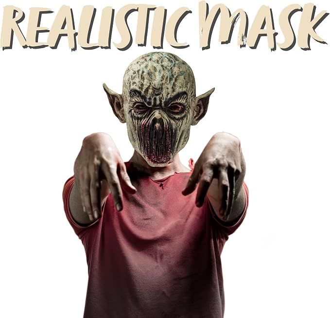 JOYIN Scary Zombie Mask - Full Head Latex Halloween Accessory - Image 5