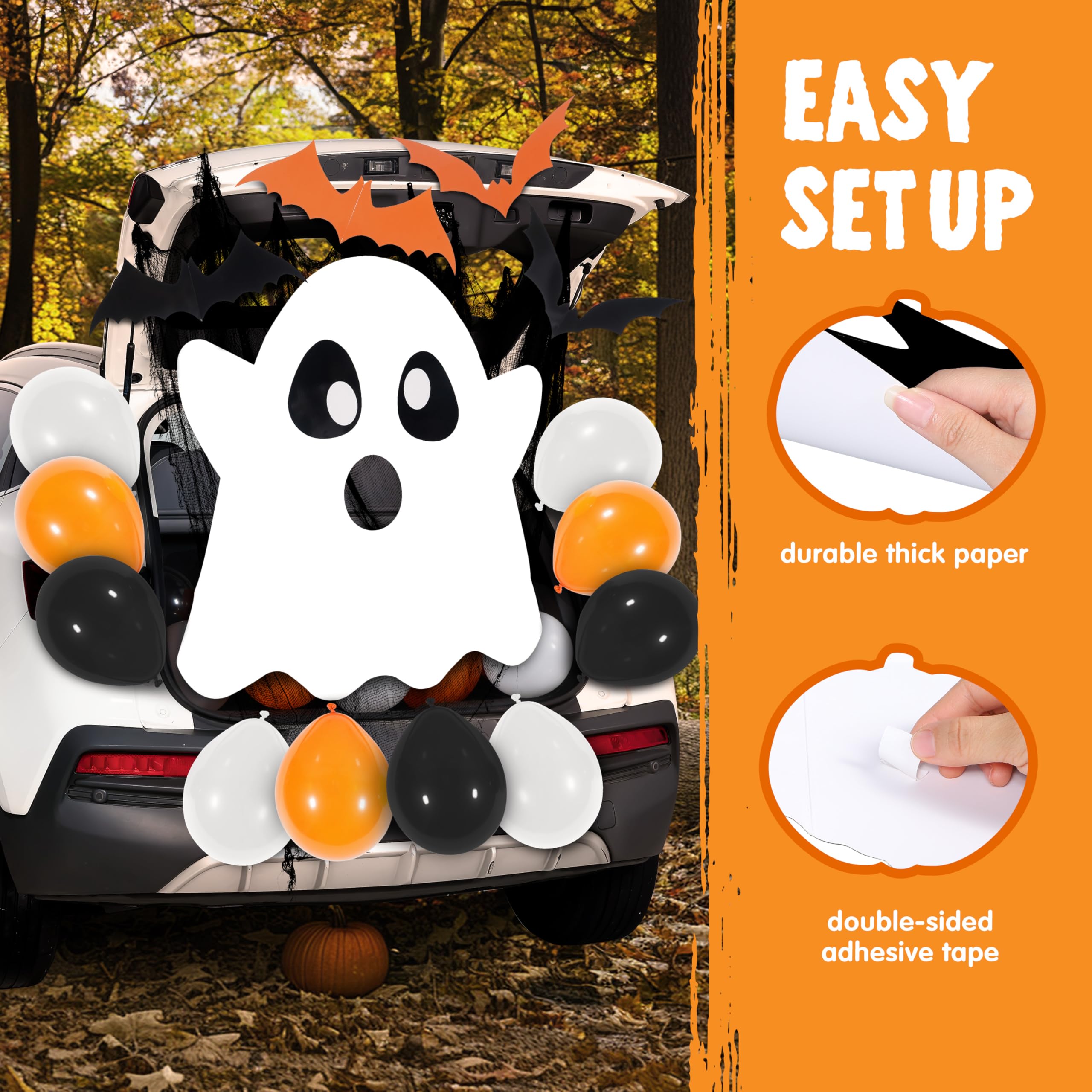 JOYIN Halloween White Ghost Trunk or Treat Car Decor Kit - Image 5