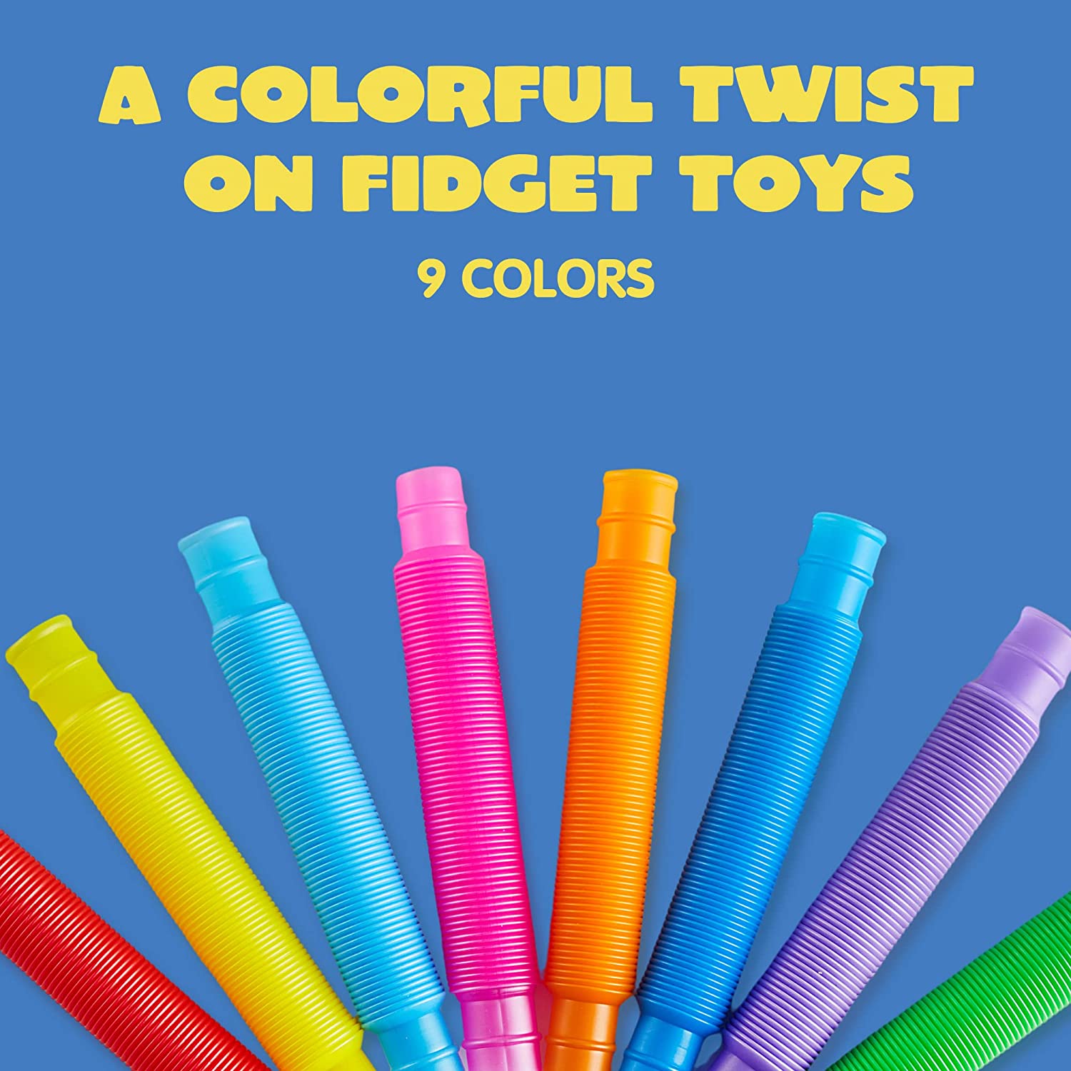 36Pcs Pop Tubes Toy, 9 Colors - Image 4