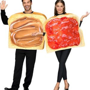 JOYIN Peanut Butter & Jelly Couple Costume - Adult Halloween Dress-Up Set