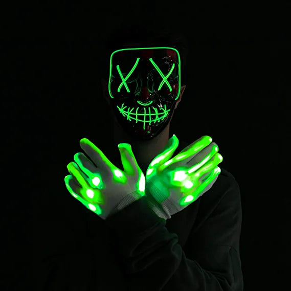 Led Scary Mask And Gloves (green) - Image 2