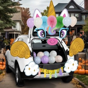 Halloween Trunk Or Treat Car Decorations Kit, Unicorn Car Stickers