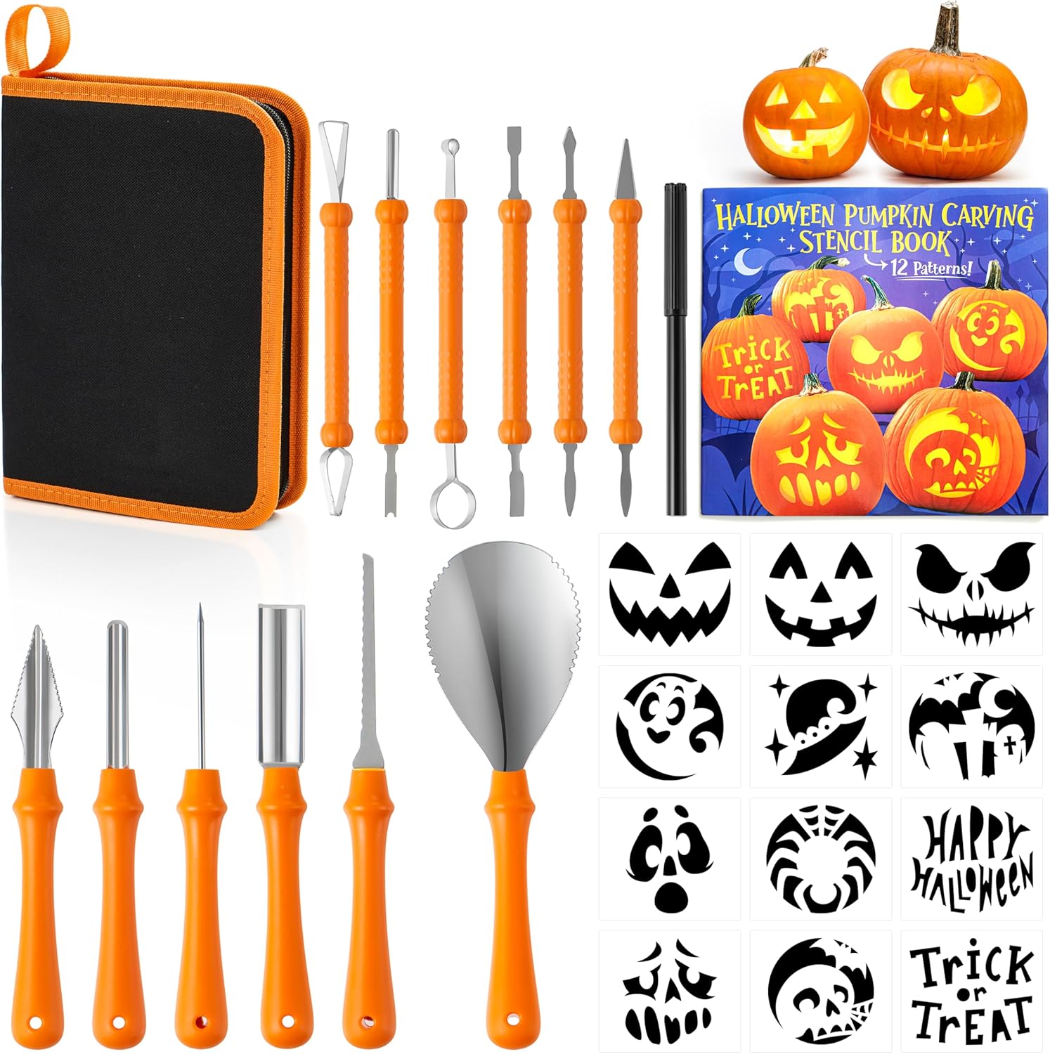 14 Pcs Halloween Pumpkin Carving Kit - Image 3
