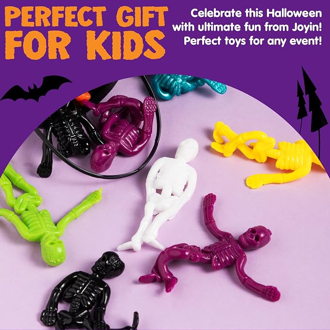 JOYIN 48 PCS Halloween Stretchy Skeletons - Party Favors for Kids - Image 5