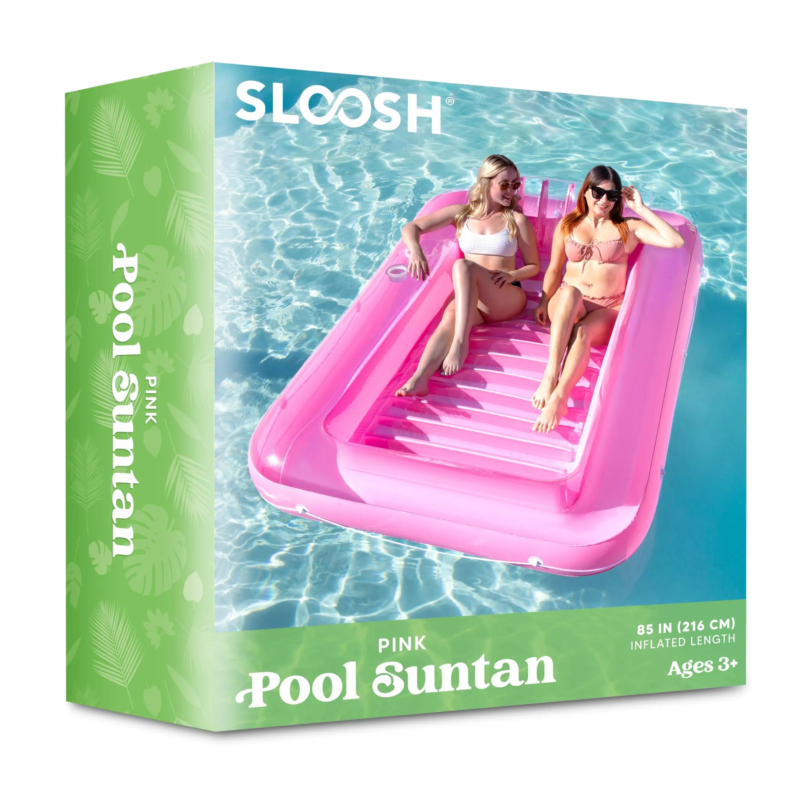 85in x 57in Extra Large Pink Sun Tan Tub Adult Pool Floats Raft for Pool Sunbathing - Image 6