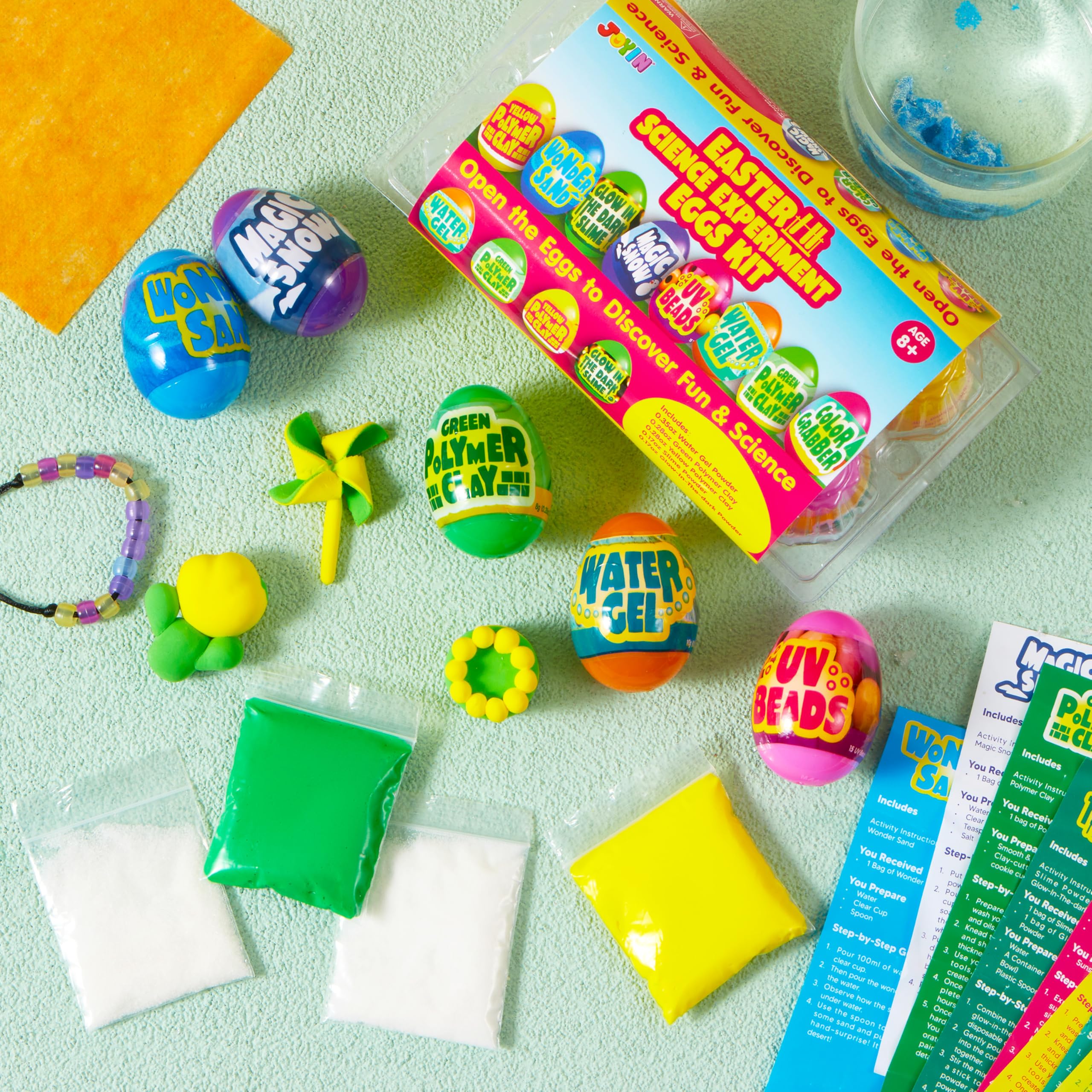 8 Pcs Easter Science Experiment STEM Eggs for Kids Party Favors - Image 7
