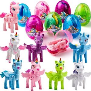 8 Pcs Unicorn Deformation Toy Easter Eggs for Kids Party & Hunt
