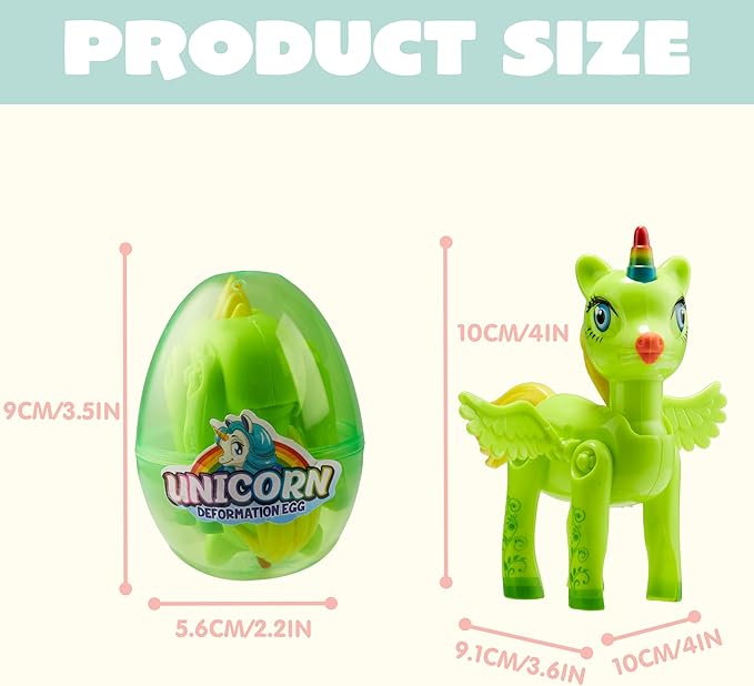 8 Pcs Unicorn Deformation Toy Easter Eggs for Kids Party & Hunt - Image 4
