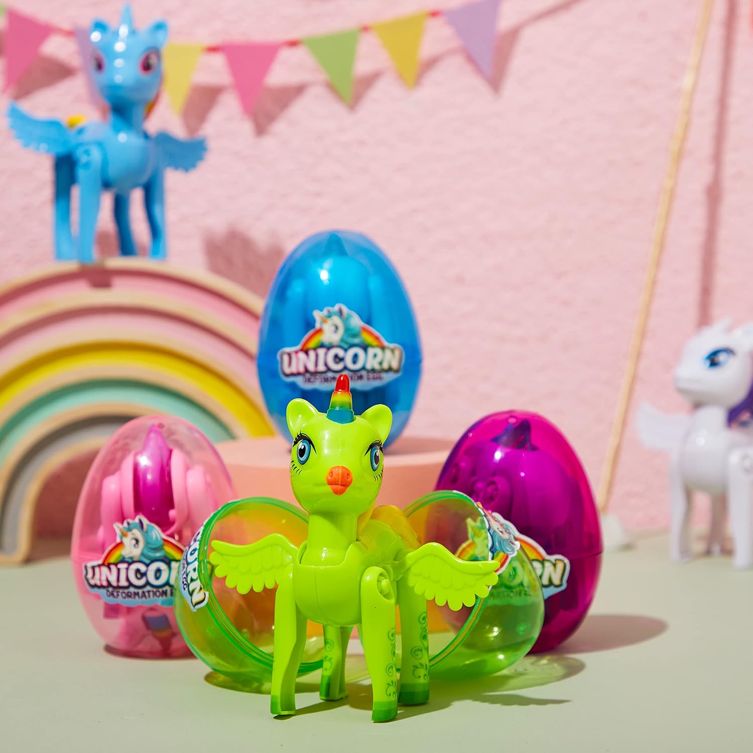 8 Pcs Unicorn Deformation Toy Easter Eggs for Kids Party & Hunt - Image 6