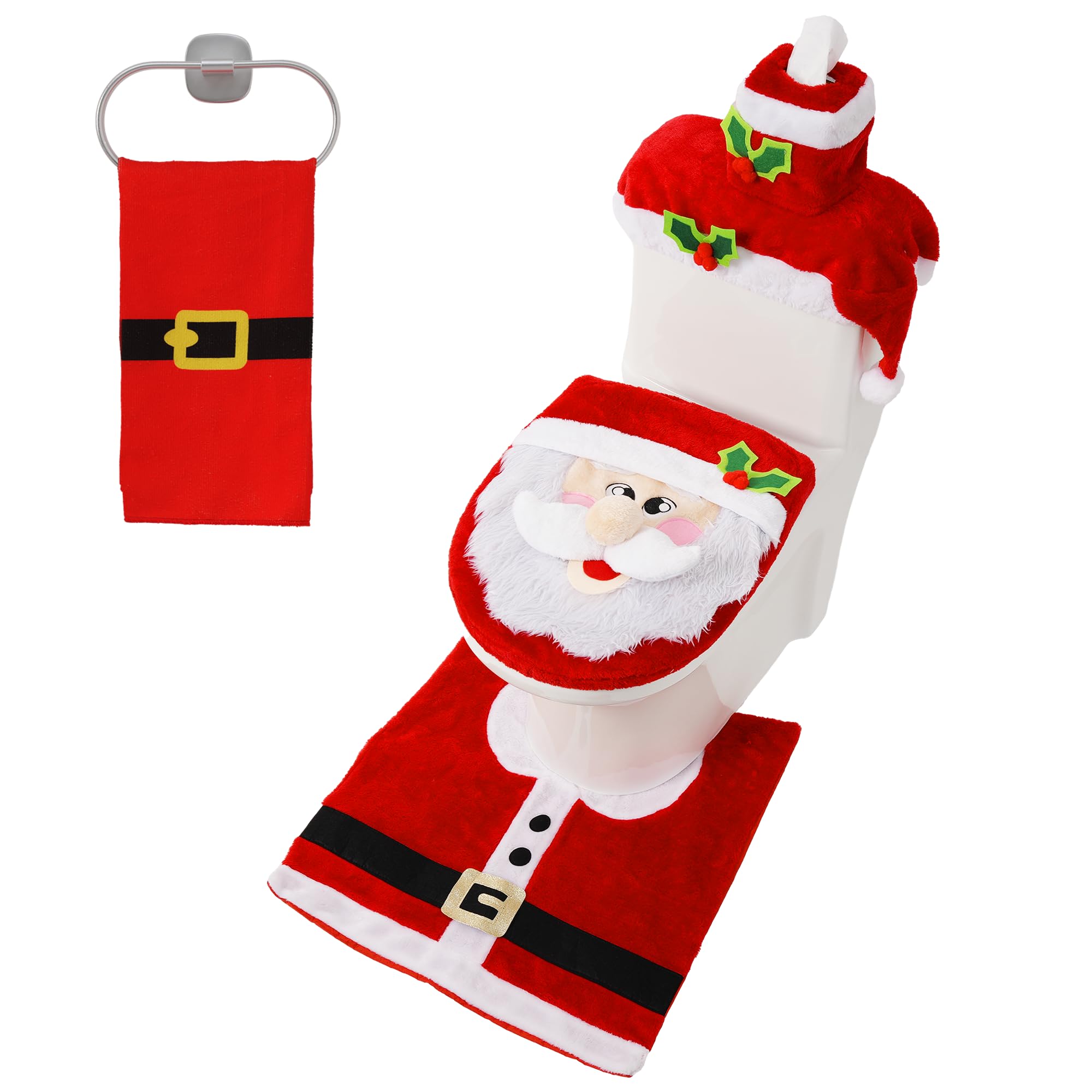 5 Pcs Christmas Theme Bathroom Decoration Set - Image 8