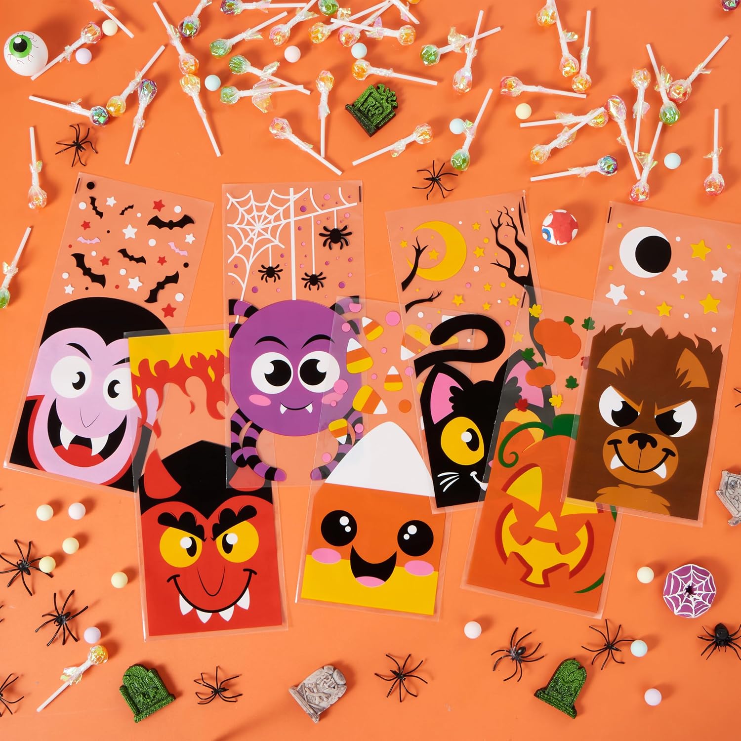 JOYIN 108 Pcs Halloween Treat Bags with Ties - Image 6