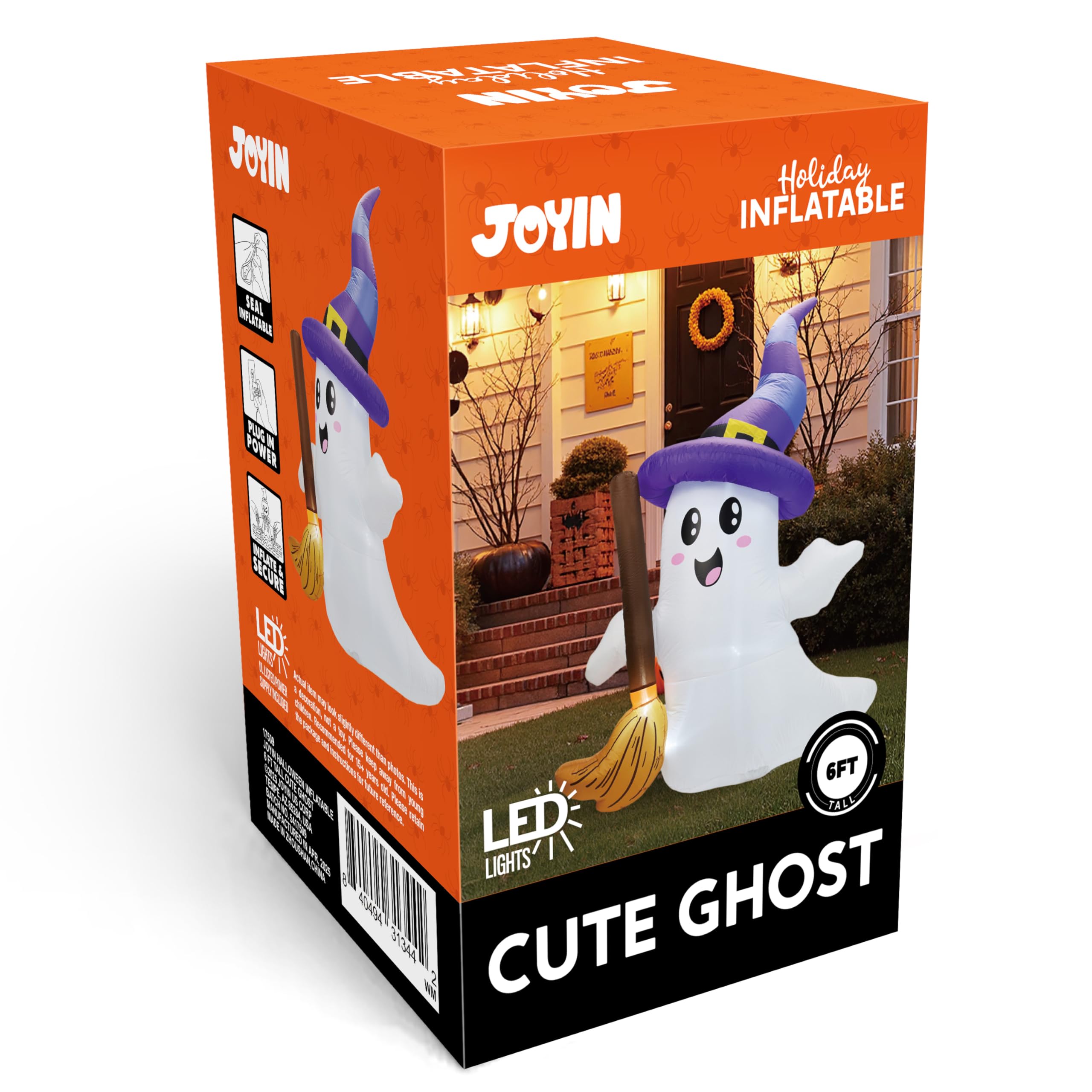 6FT Halloween Inflatables Ghost Outdoor Decorations - Image 8