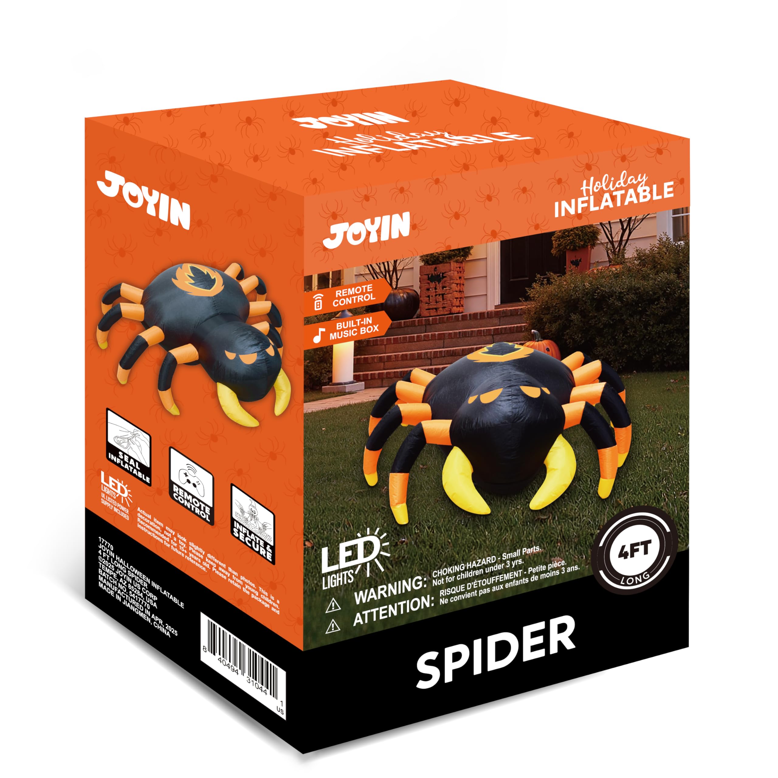 Remote Control 4FT Halloween Inflatable Spider - Image 8