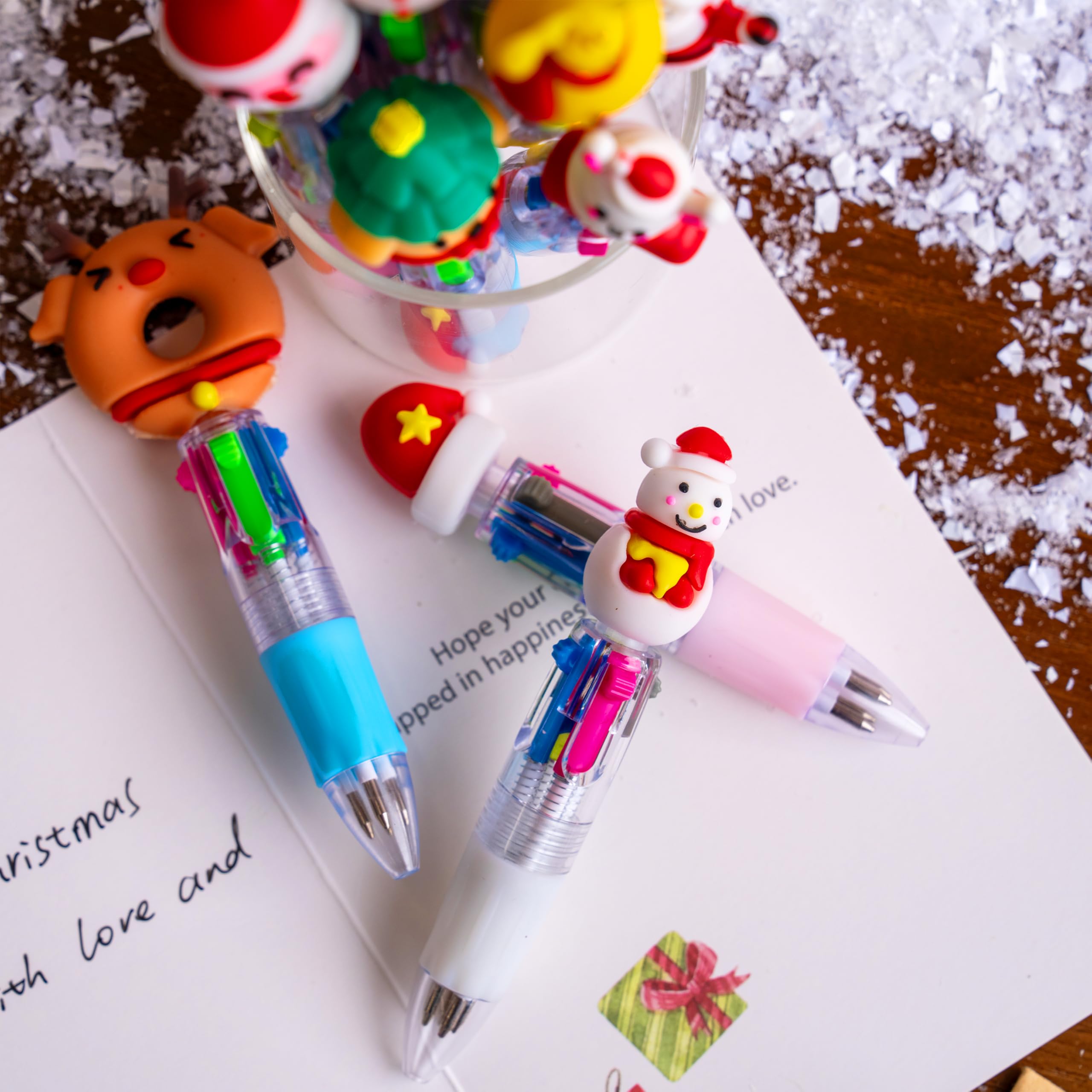24 PCS Christmas Multicolor Pens Bulk For Kids - Image 8