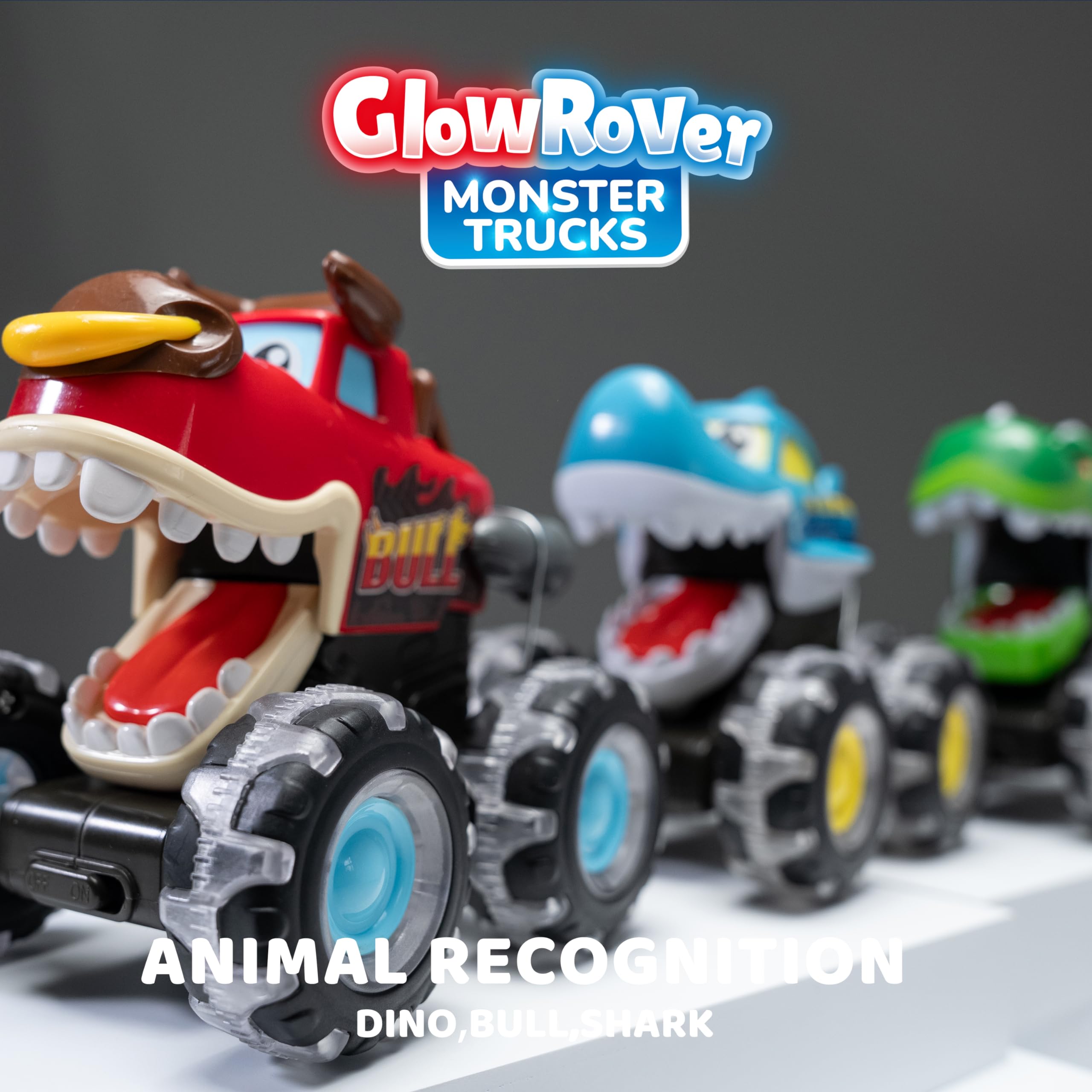 3 Pack Monster Truck Toy - Motion Activated Light Up Cars for Toddlers - Image 8