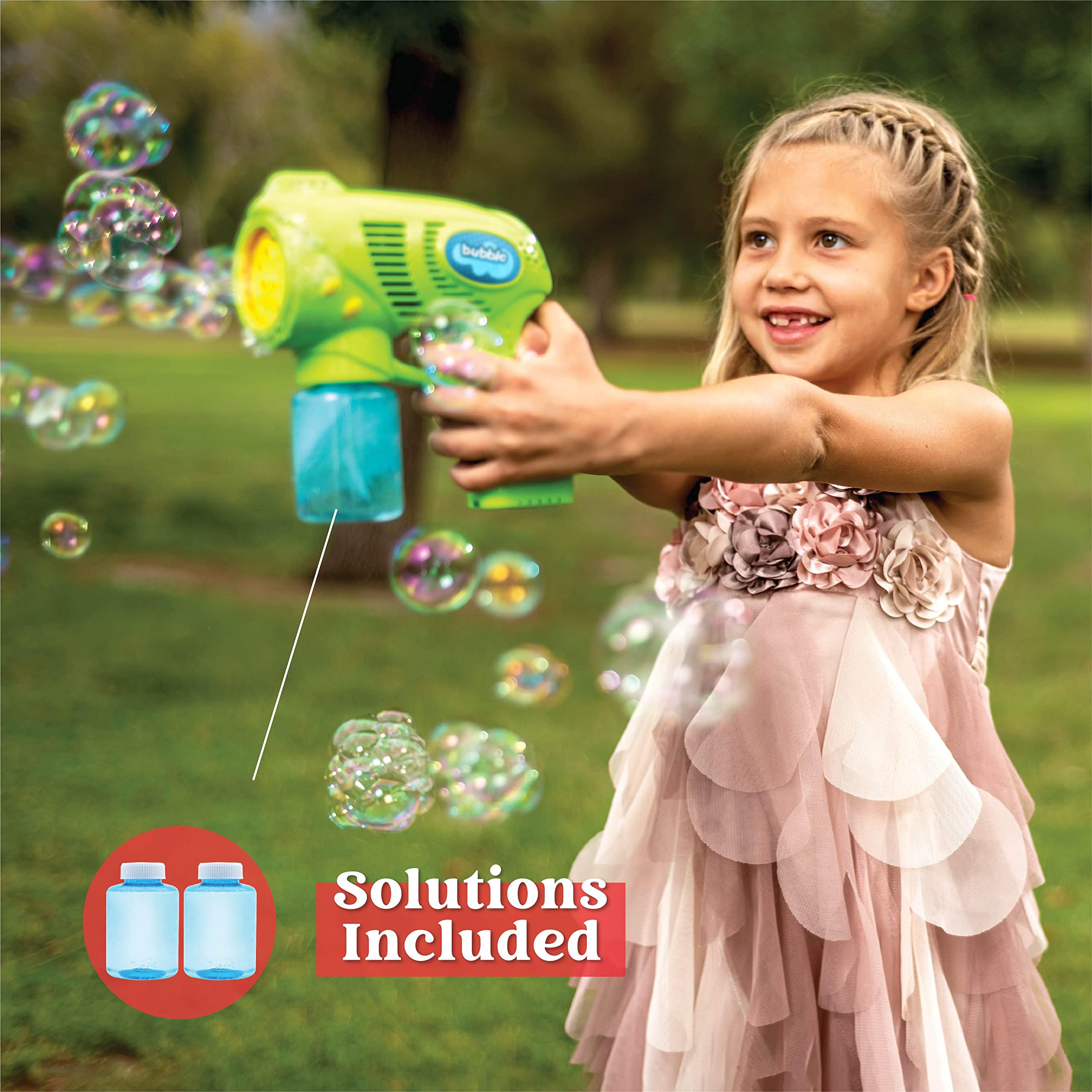 7in Bubble Gun Blower with 2 Bottles of 5 oz. Bubble Refill Solution, 2 Pcs - Image 8