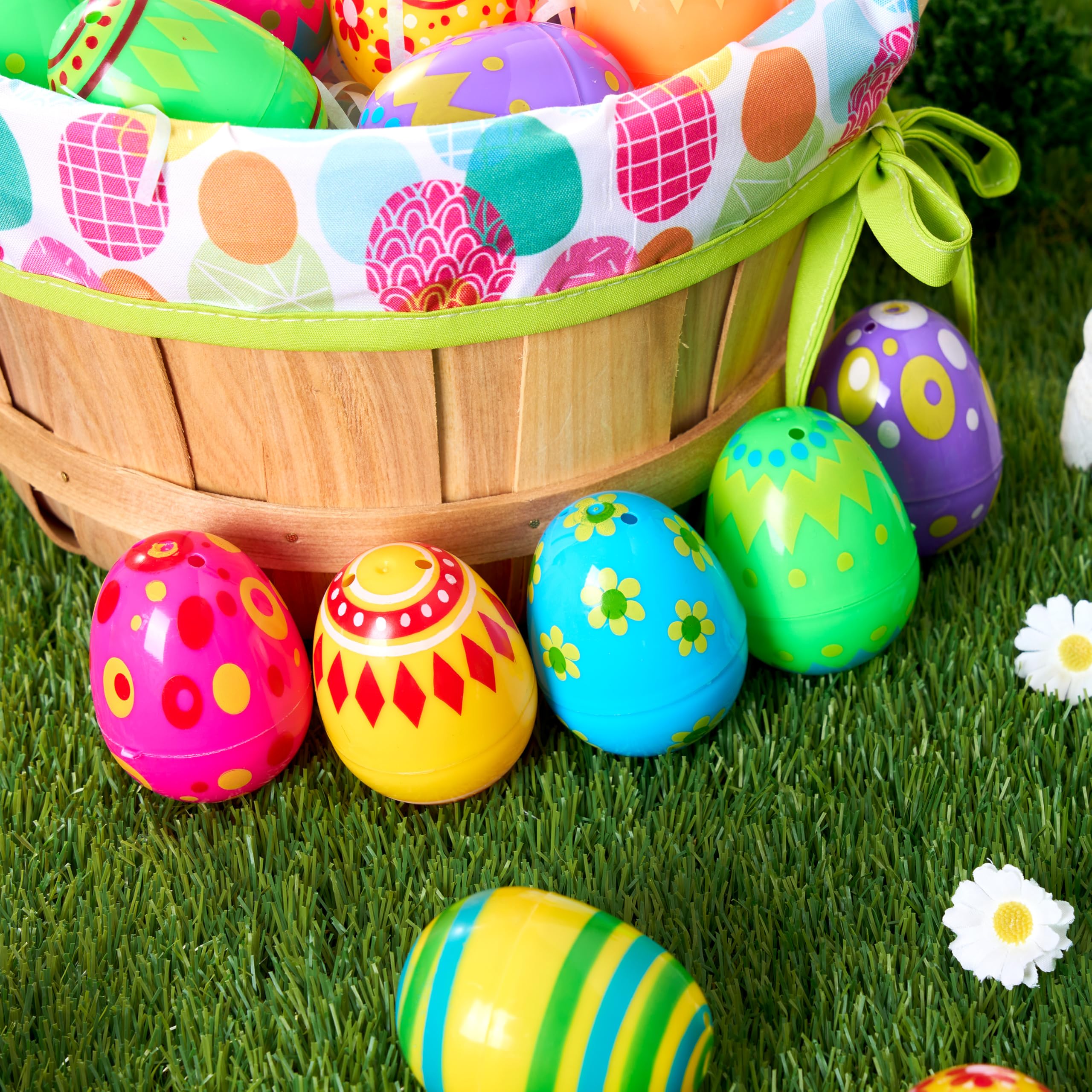50 Pcs Plastic Printed Bright Easter Eggs for Easter Hunt - Image 8