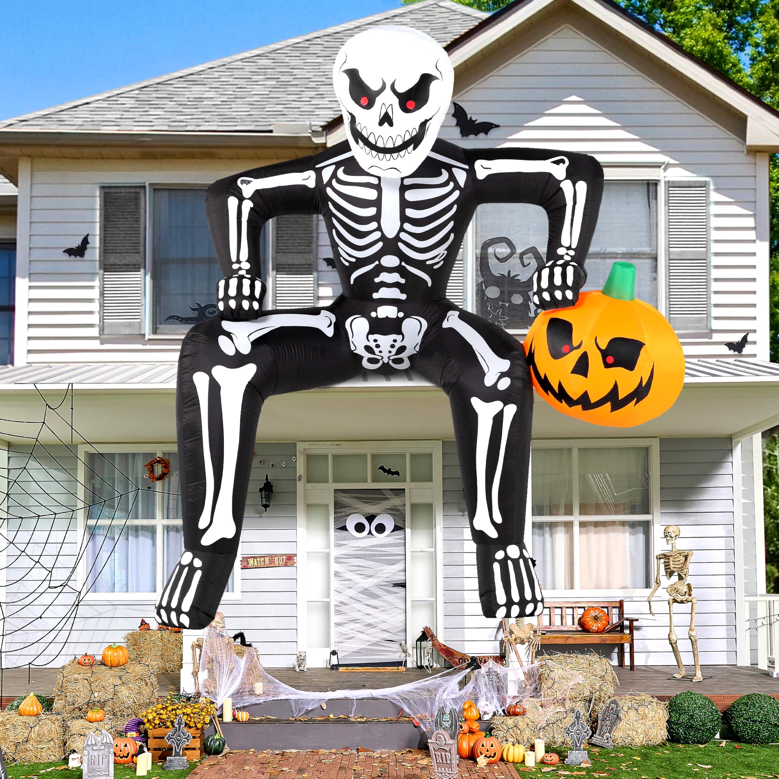 8.5ft Halloween Inflatable Skeleton - Image 8