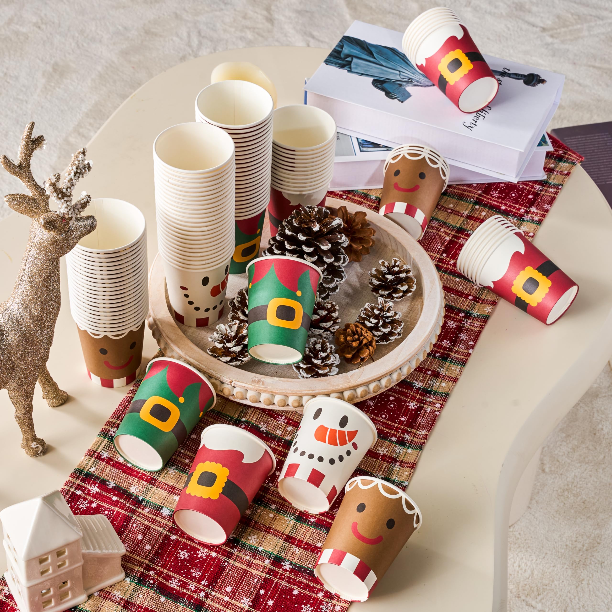 100PCS 9oz Christmas Disposable Paper Cups - Image 8