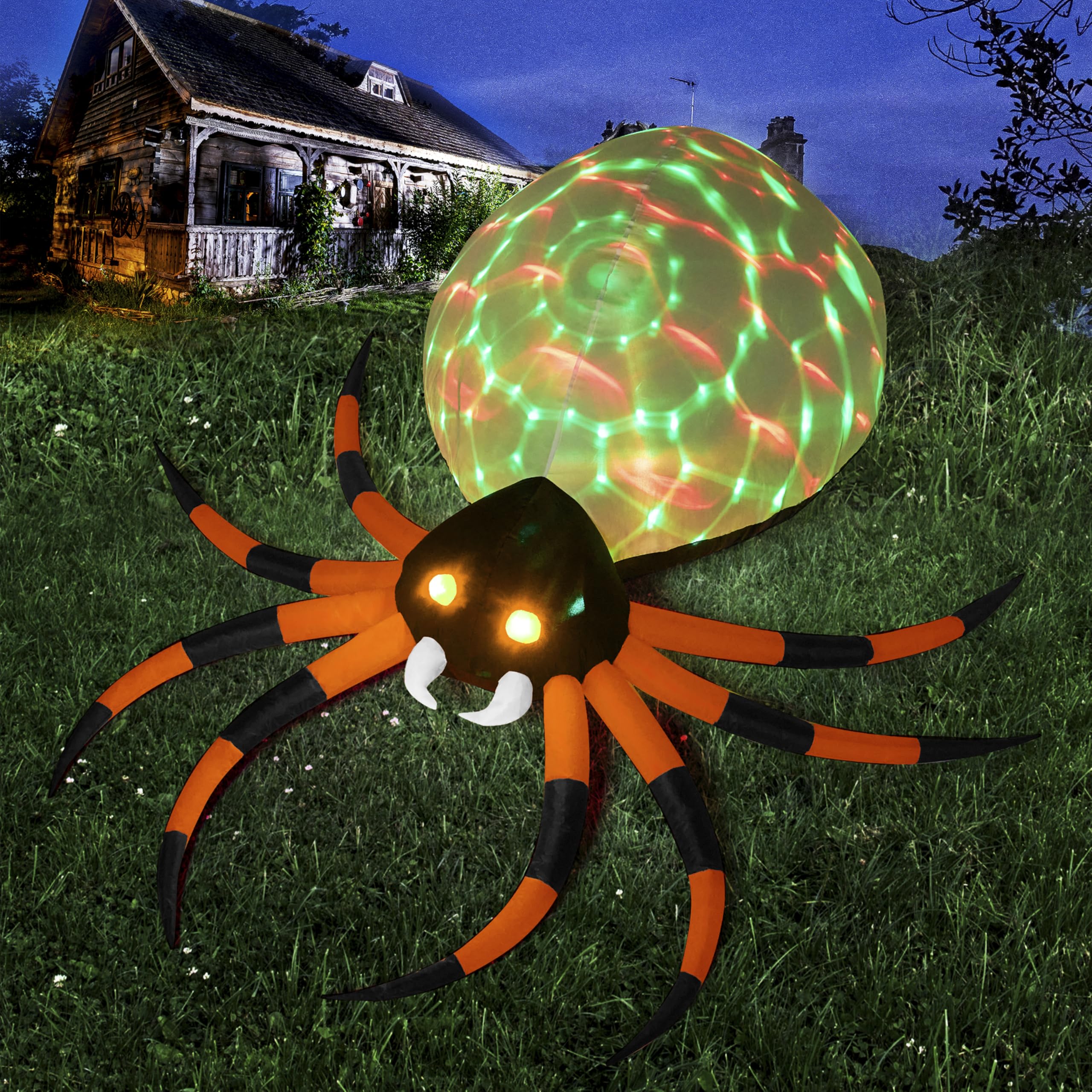 8 FT Halloween Inflatable Giant Spider Outdoor Decorations - Image 8