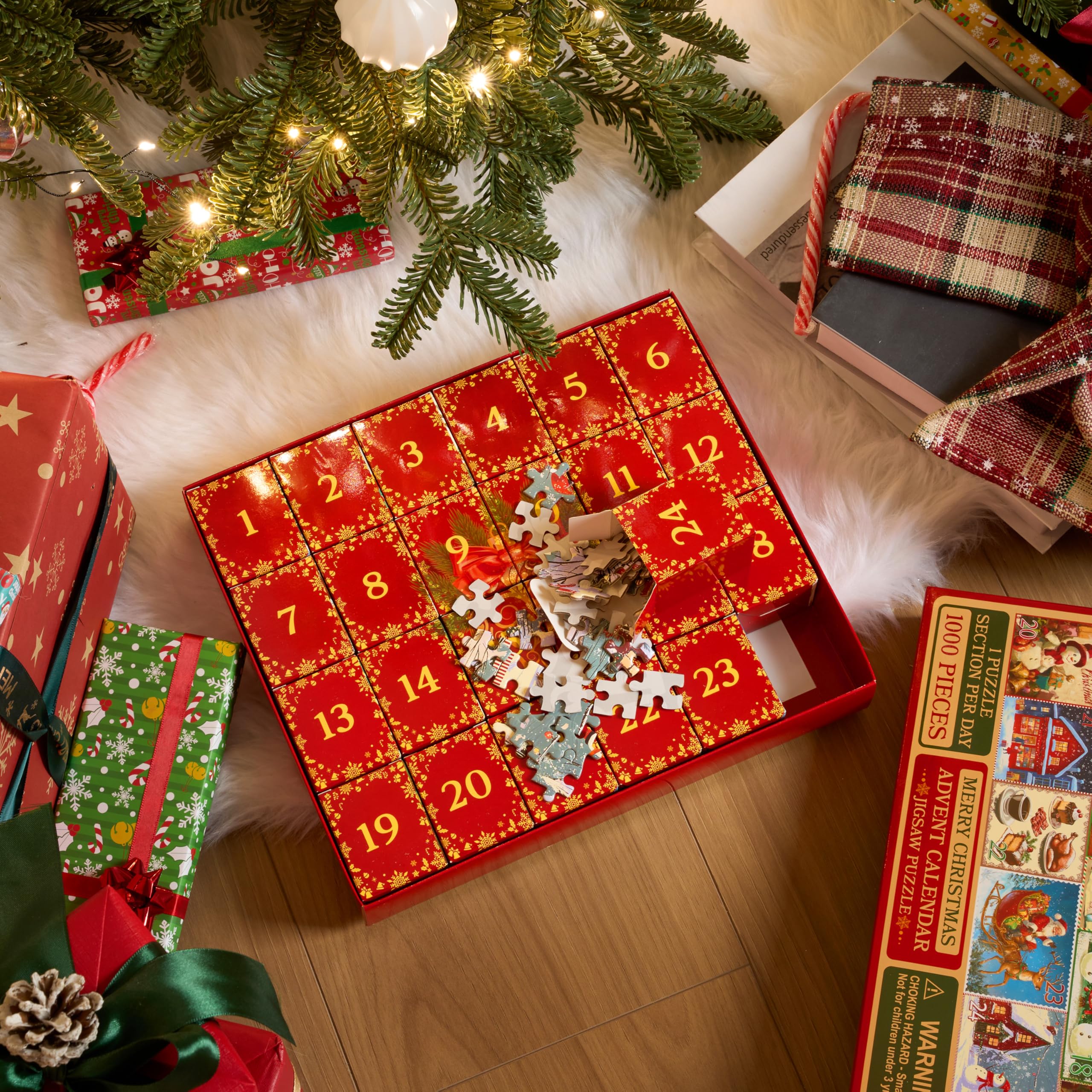 1000 PCS 24 Days Christmas Advent Calendar Puzzles - Image 8