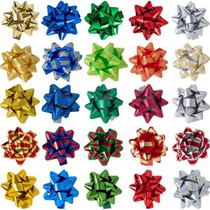 3 inch Christmas Gift Bows, 75 Pcs