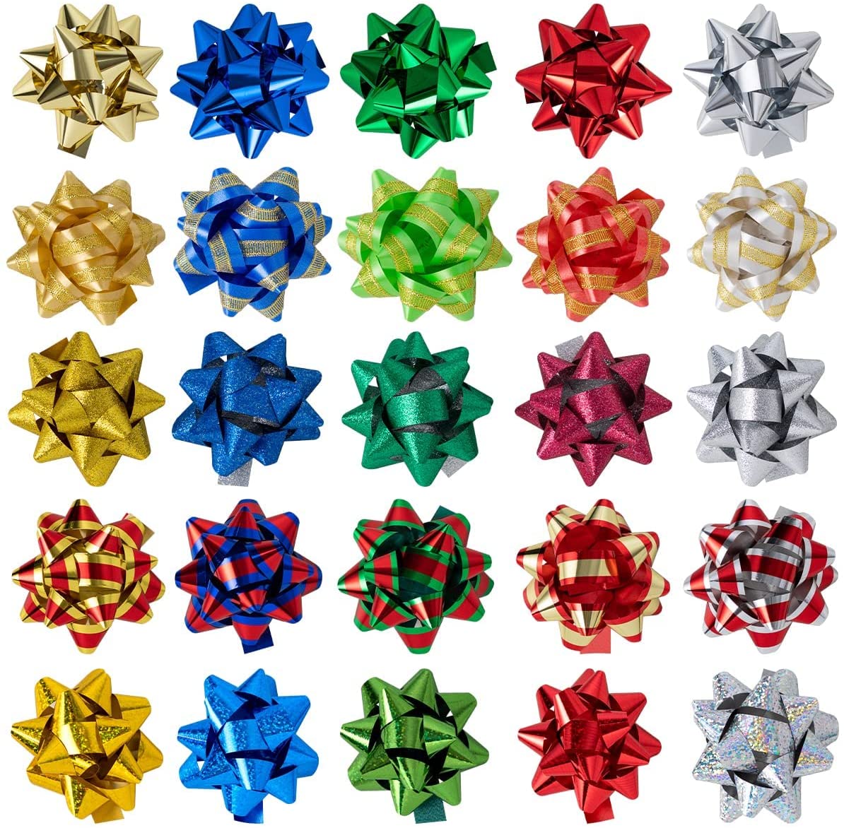 3 inch Christmas Gift Bows, 75 Pcs