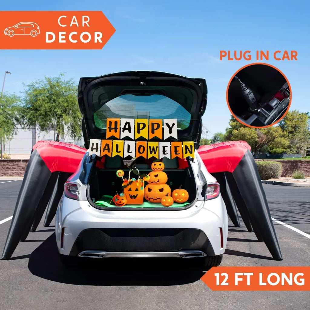 12ft Eight Spider Legs Trunk or Treat Halloween Inflatable - Image 3