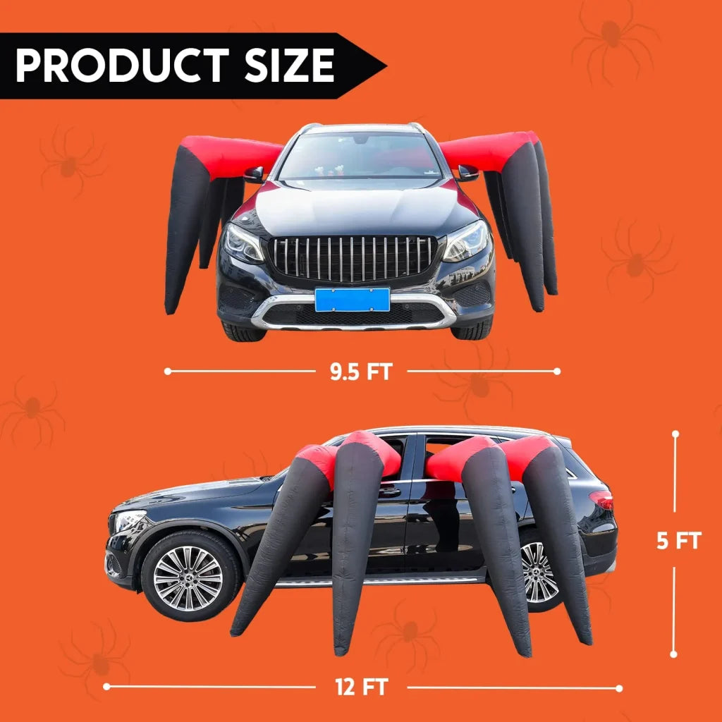 12ft Eight Spider Legs Trunk or Treat Halloween Inflatable - Image 6