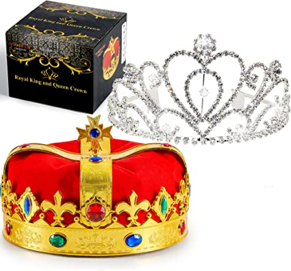 Kings and Queens Royal Crowns, 2 Pack