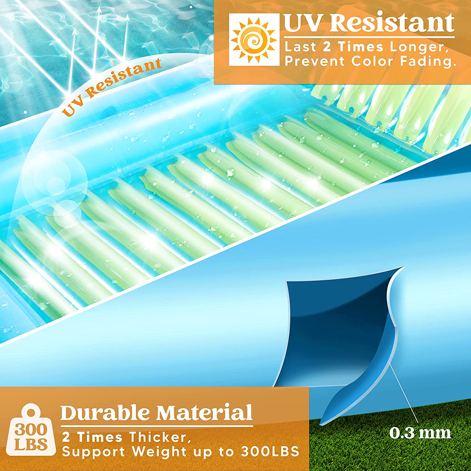 Inflatable Suntan Blue Green - Image 4