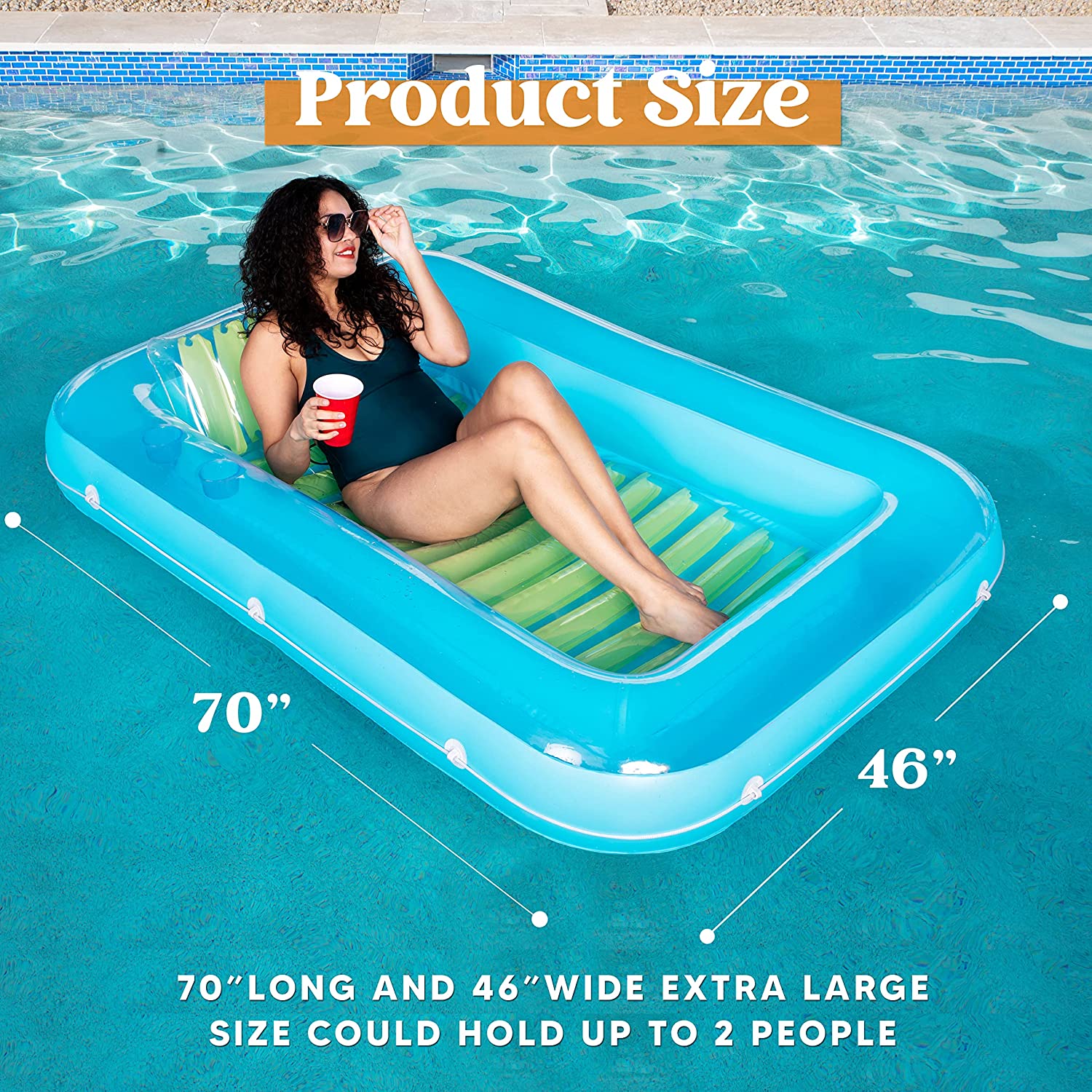 Inflatable Suntan Blue Green - Image 2
