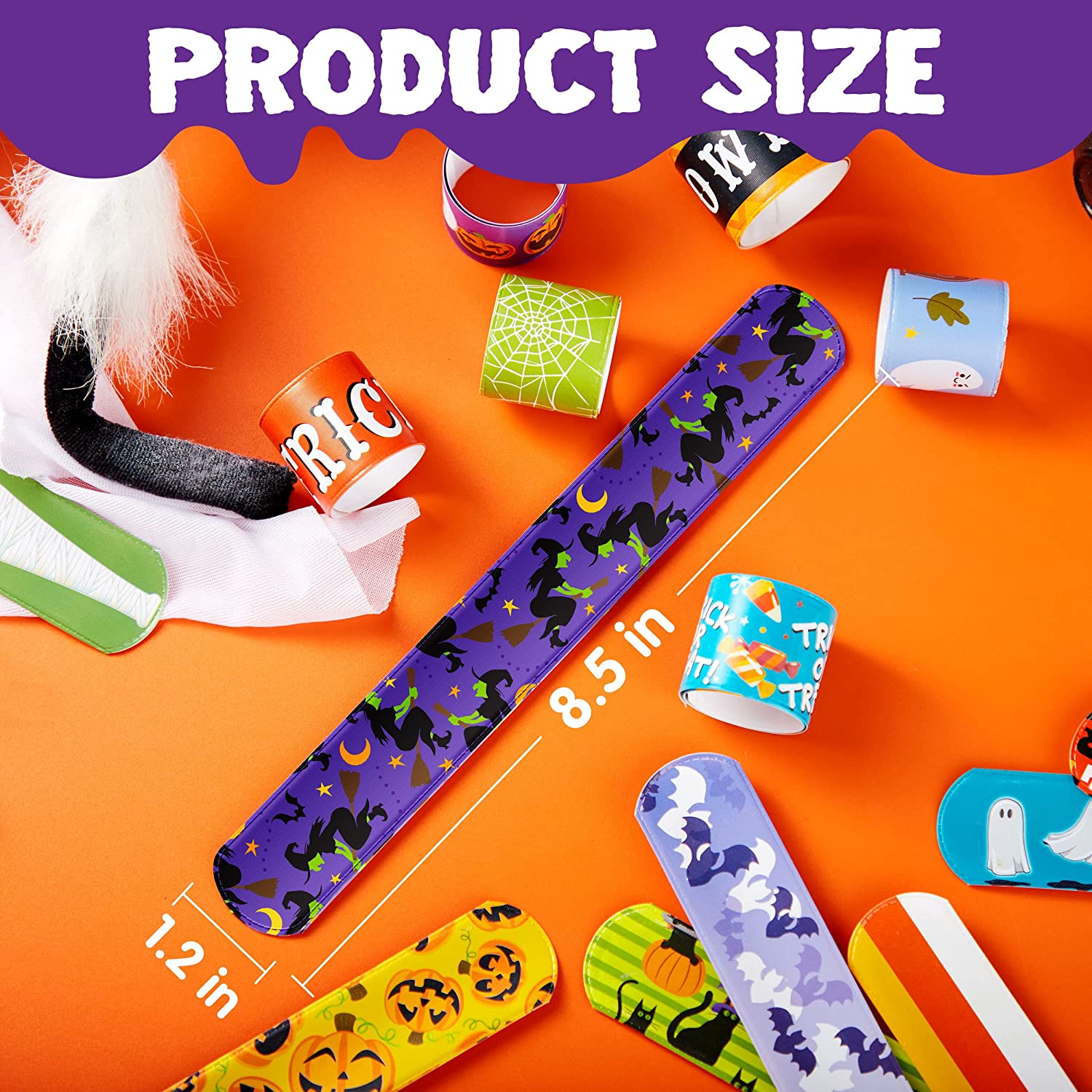72 Piece Halloween Slap Bracelets - Image 6