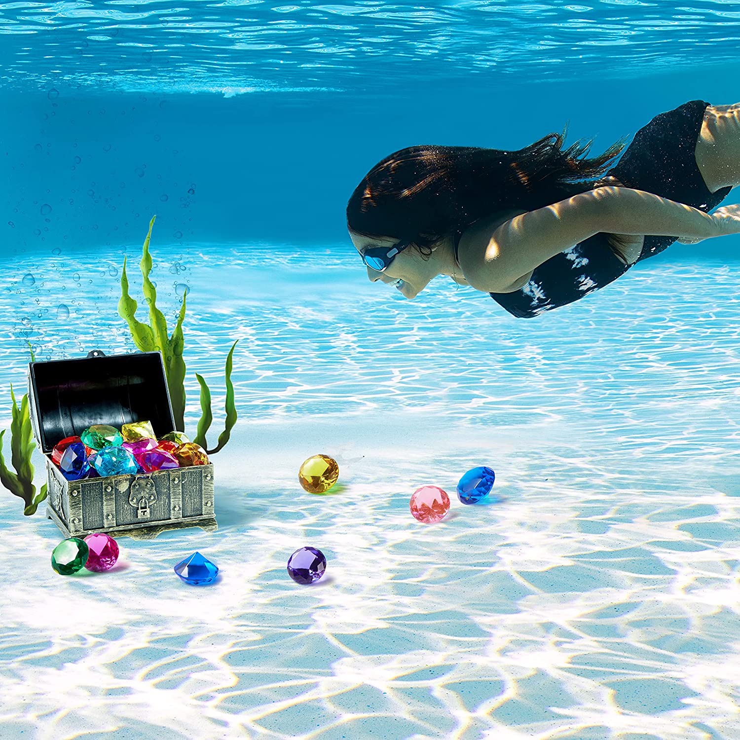 16Pcs Colorful Underwater Gem Pool Toys - Image 7