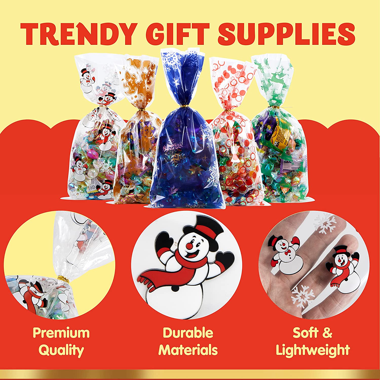Christmas Cellophane Goody Bags Assortment - Image 3