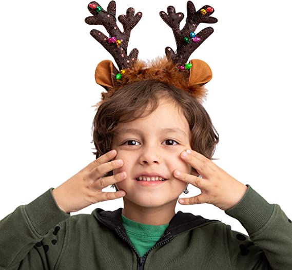 2 Piece Light-Up Reindeer Headbands - Image 2