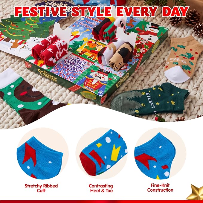 JOYIN 12 Days Christmas Socks - A Cozy Surprise Every Day - Image 6