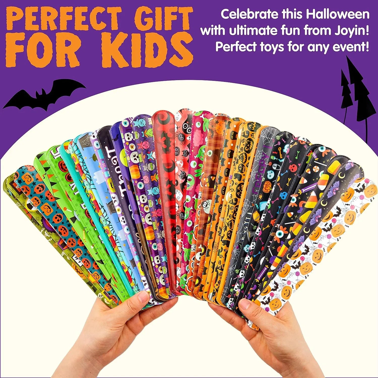 Halloween Themed Slap Bracelets, 72 Pcs - Image 5
