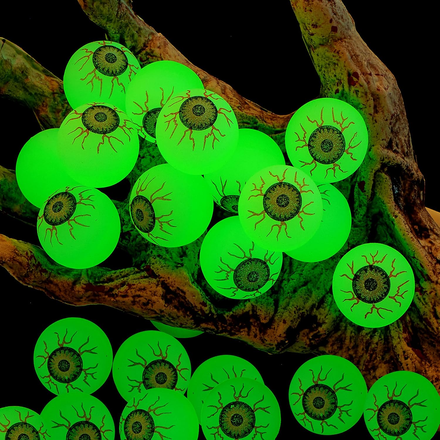 JOYIN 24 PCS Glow Eyeball Bouncy Balls - Halloween Party Favors - Image 8