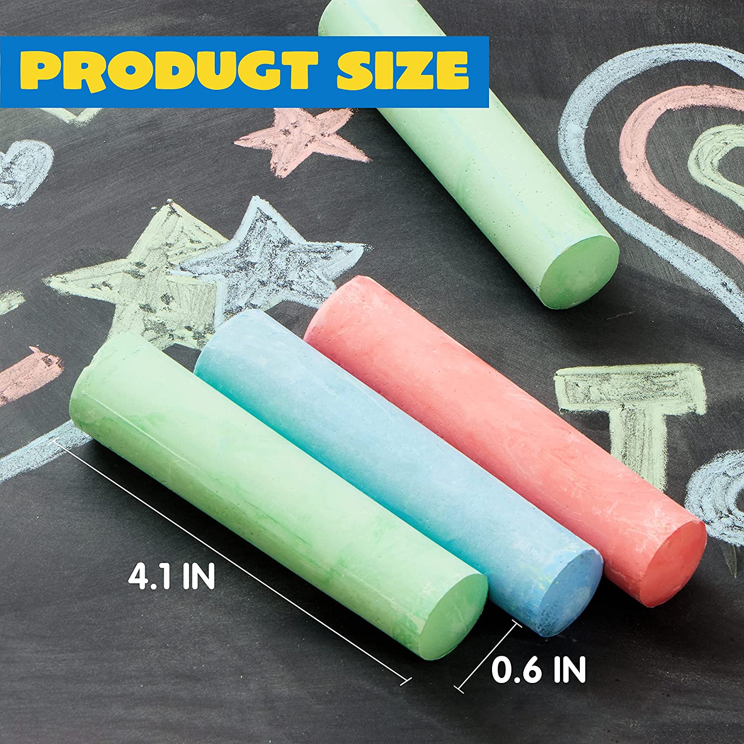 108Pcs 3 Color 36 Packs Sidewalk Chalks - Image 5