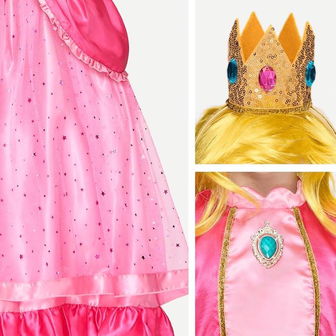 JOYIN Girls Pink Princess Dress with Crown - Halloween Costume - Image 6