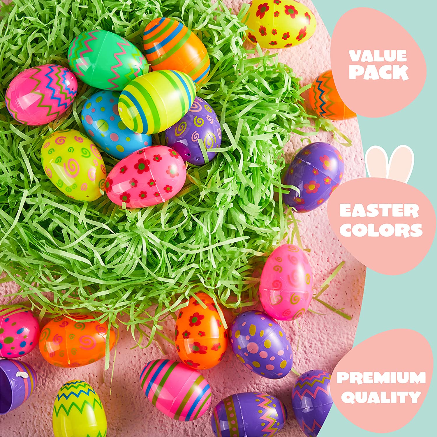 36Pcs Printed Easter Egg Shells - Image 4
