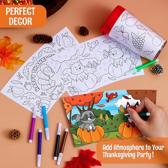 12 Pcs Thanksgiving Coloring Cup for Kids - Image 6