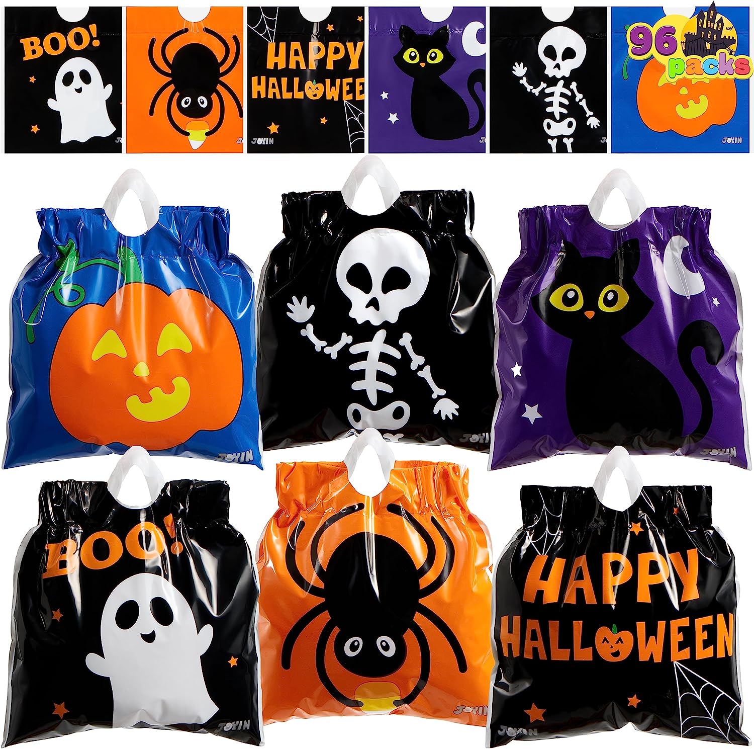 Halloween Drawstring Candy Bag, 96 Pcs